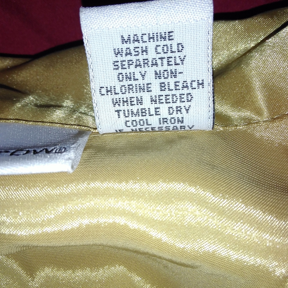 Croft & Barrow Golden Silky Button Blouse - Picture 7 of 7
